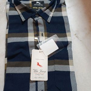 Blue Horse Cotton Shirt