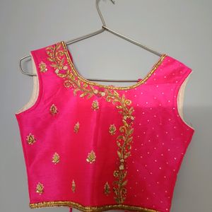 Embrioded Pink Lehnga Set