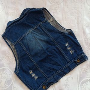 Sleeveless Denim Vest