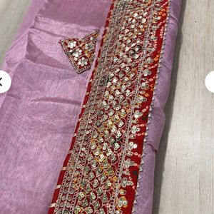 Brand New Cotton Silk Saree With Blouse Piece