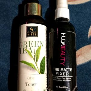 Good Vibes Toner & Huda Beauty Makeup Fixer