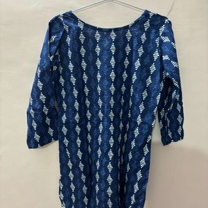 Indigo blue jaipuri kurti