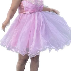 Barbie Doll Beautiful Pink Flared Dress