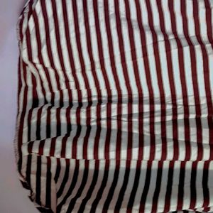 Vintage Brown & White Striped Full Sleeves T-Shirt