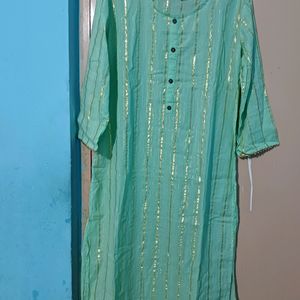 Festive Kurti with Golden Work