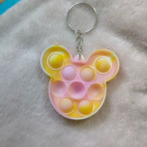 POP IT Keychain With Push Bubble Key Ring Chain