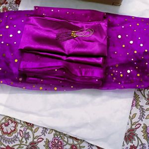 Purple Lehenga with Unstitched Choli/Blouse