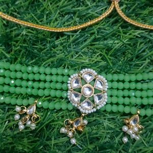 Pearl Crystal Moti Kundan Set