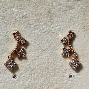 Rose Gold Charm Dangle Earrings