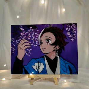 Tanjiro Glass Painting