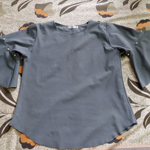 Grey Casual Top For Women