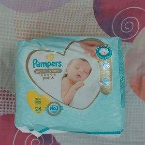 pampers premium care pants for new baby upto 5 kg 24 pants