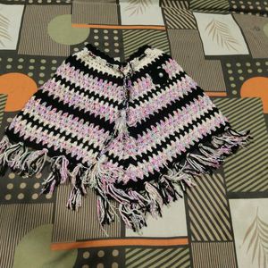 Kids Winter Poncho Handmade