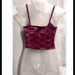 🎀maroon Crop Top 🎀From Womens 🎀🌹🛍️ Length/16