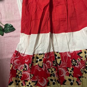 Red Ethnic Skirt 🍓