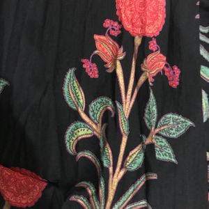 Jaipur Cotton Printed Black Dress For Girls