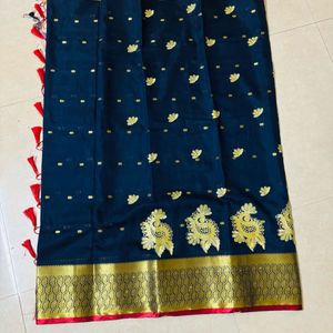 banarsi saree with readymade blouse