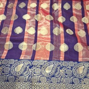 Beautiful Art Silk Saree Without Blouse