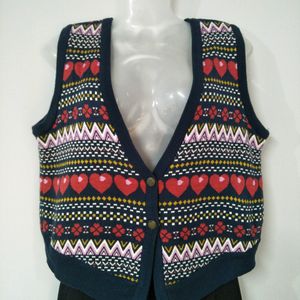 Half Vest Knitted Sweater