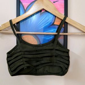 Olive Color Sports Bra For Gym New