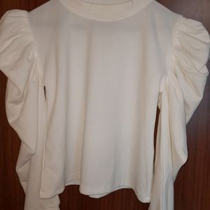 white puff sleeves top