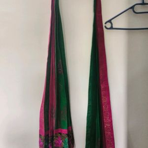 Beautiful Pink And Green Dupatta