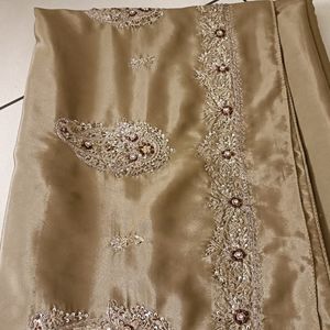 Jari Work 🤎 Light Brown Saree