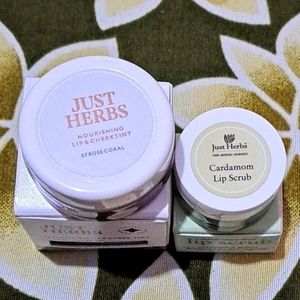 Just Herbs Lip Scrub And Lip& Chick Tint Combo