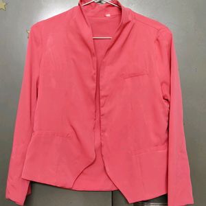 Pink Overcoat Shrug