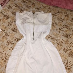 Bodycon Strapless White Dress