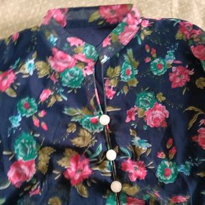 Blue Flower Frock/Kurti