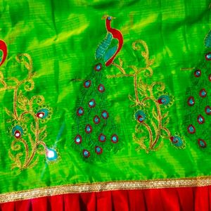 Beautiful Parrot Embroidery Designs Saree