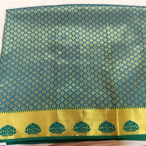 New Pattu Saree With Aari Work Blouse Without Falls