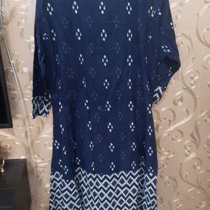 Women's Cotton Ikat Printed A-Line Kurta