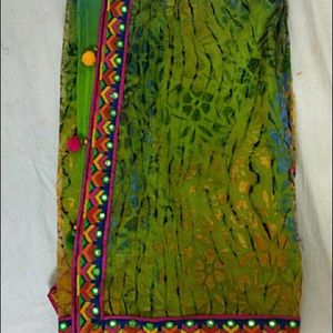 Pure Georgette And Brasso Saree