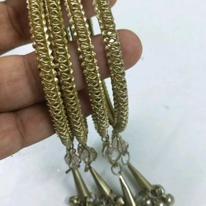 4 Bangles metal Latkan/Rhinstone/fancy/Unique