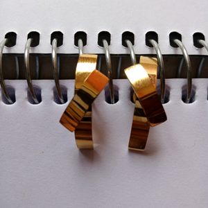 Criss Cross Gold Plated Studs