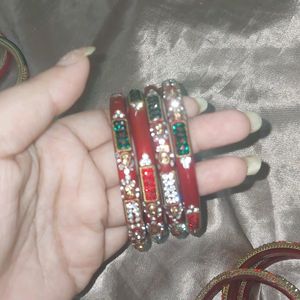 Multicolor 3 Sets Of Bangles