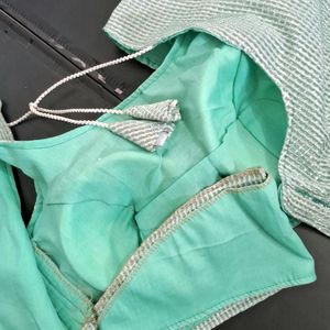 Green Blouse With Tassels