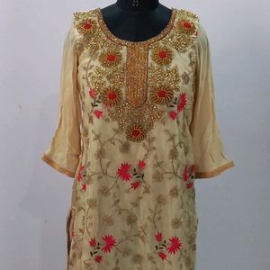 Very Gorgeous Stone Work Wedding Kurti