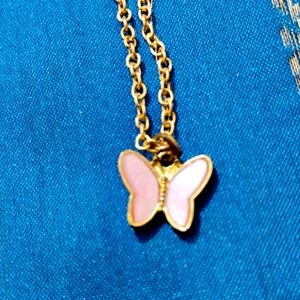 Combo Of Queen Butterfly Chain With Pink Hat & Bel