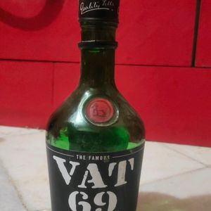 Empty Medium Size Vat 69 Bottle