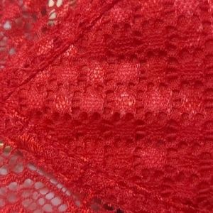 Red lace bra