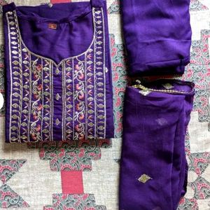 NEW PURPLE KURTA SET FOR WOMEN