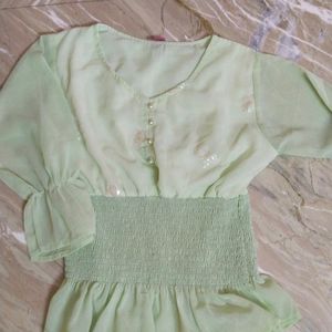 150 rs for Light Green Festive Wear Top