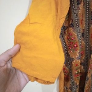 Mustard Embellished Kurti🌼