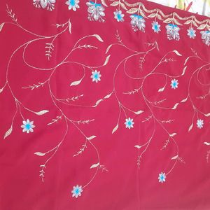 Brand New Embroidered Saree With Running Bp