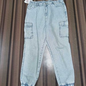 Z-68 Size 34 Cargo Slim Fit Women Denim Jeans