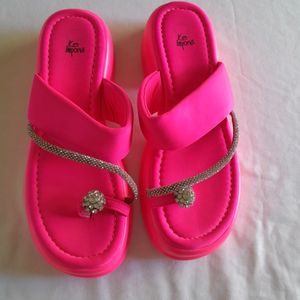 Neon Pink Casual Sandals (Women's)