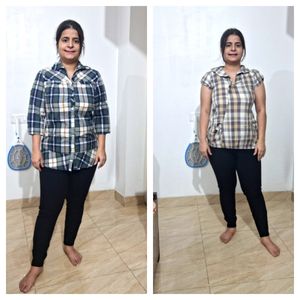 Only 99rs - Combo Of  checkshirt And Denim Shirt